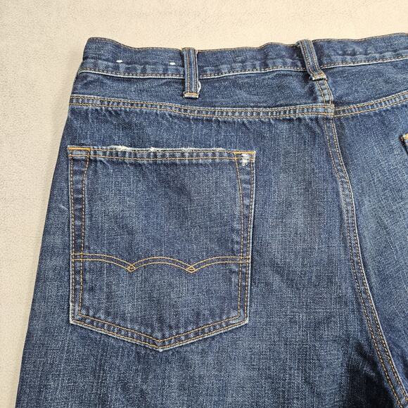 American Eagle Jeans Men 38x29.5 Blue Classic Bootcut Western Denim Dark Wash - Picture 7 of 14